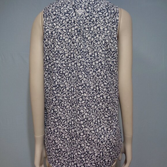 Columbia Sportswear Blue & white floral sleeveless fishing shirt in size Medium - Picture 4 of 8